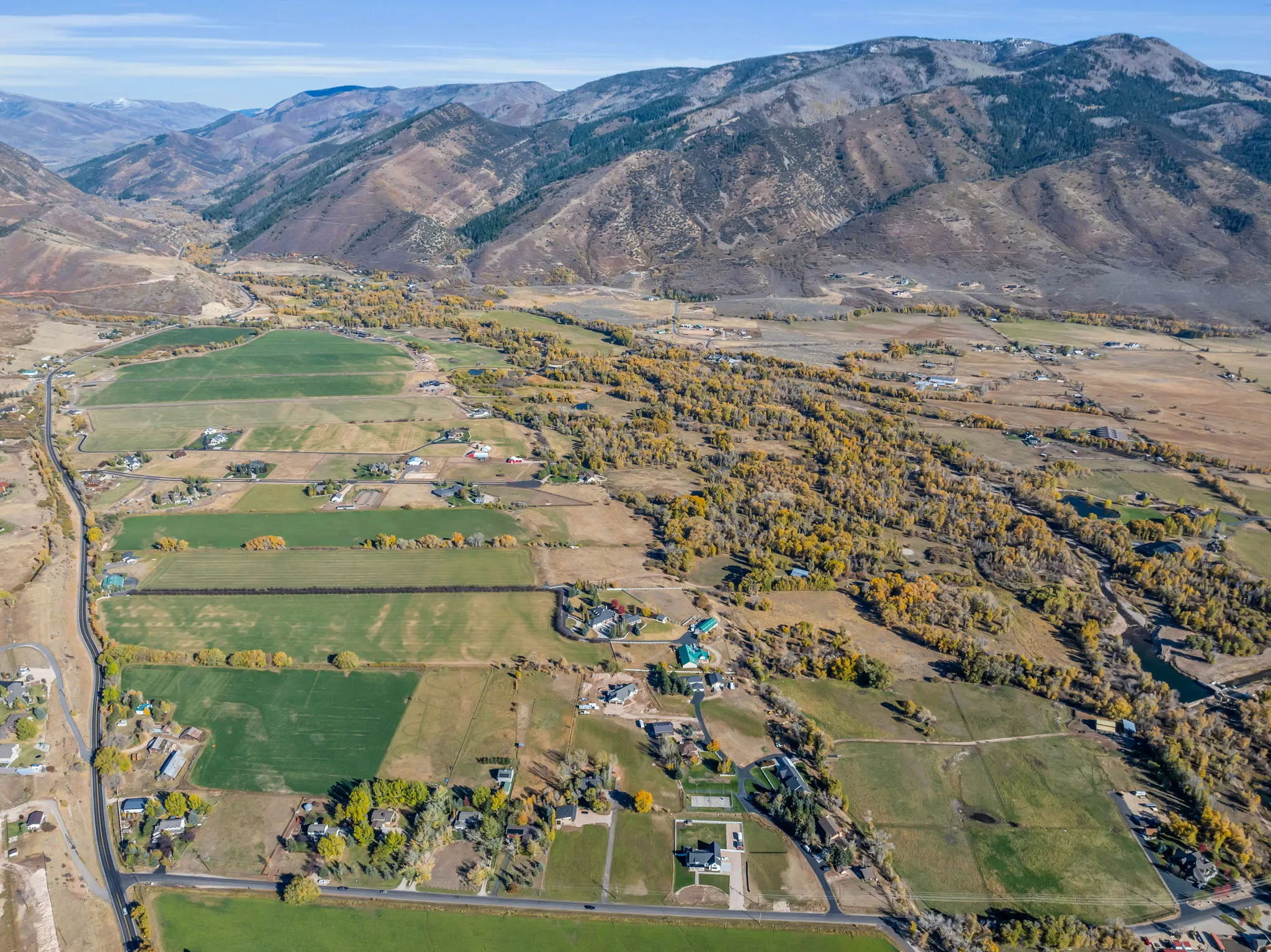 Aerial of available homesites at Oakley Estates