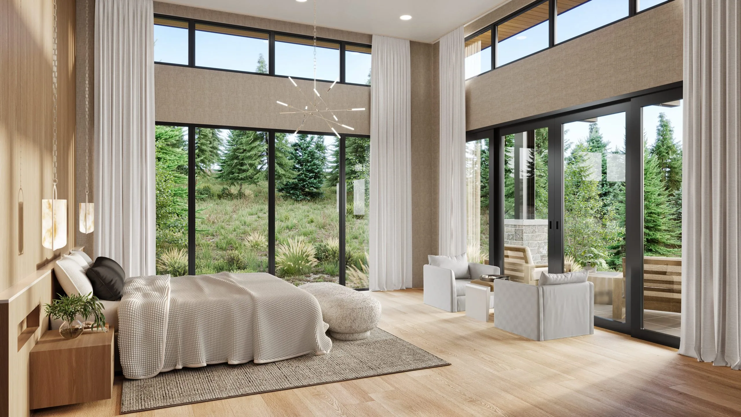 The Soleil — primary suite rendering
